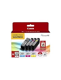 Canon pgi-280 cli-281 Combo Pack, de tinta compatibles a tr8520, tr7520, ts9120, TS8120 y ts6120 Impresoras