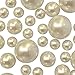 150 Floating Ivory/Off White Pearls - Large Sizes - With Must Have Tranparent Water Gels KIT for The Best Floating Effect - Fills 2 GL of Gels for Your Vases- And 6 Warm White Submersible Fairy Lights