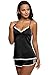 Ekouaer Womens Sleepwear Satin Pajama Cami Set Sexy Nightwear XS-XL