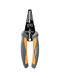 MulWark   Herramienta multiusos de ajuste automático de alambre eléctrico y cable para pelar   pelacables automáticos de grado profesional con cortadores y pinzas