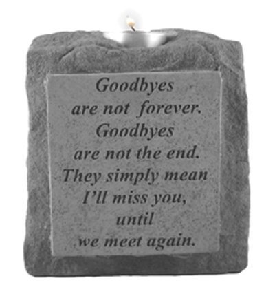 Kay Berry 05320 Goodbyes Are Not...Single-Short Votive Holder