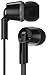 Sentey Earbuds Earphones in Ear Headphones Headset in-Line Microphone Stereo Bass for Travel Running Men Kids Girls Nexus Black/Gray LS-4245 Hard Carrying Case Audiophile Sport Gaming Pc Mac Phones