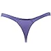FFESHOW Men's Smooth Bikini Pouch Underwear G String Thongs Purple One size