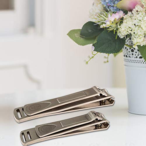 Spa's Premium Nail Clipper Set with BuiltIn Nail Files, Stainless