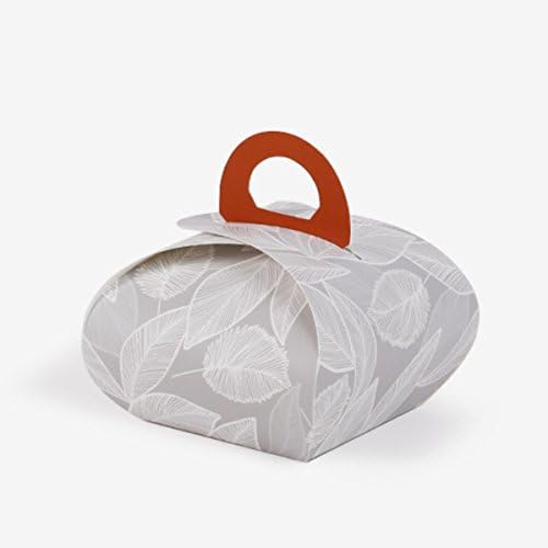 DECOLUV Pumpkin Shaped Gift Boxes - Set of 10 Decorative Treats Boxes, Cookies, Goodies, Candy and Soaps Gift Boxes for Christmas, Birthdays, Holidays, Weddings, Etc (Large, Leaf)