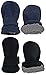 N'Ice Caps Little Kids and Baby Easy-On Sherpa Lined Fleece Mittens - 2 Pair Pack
