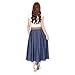 Kaachli Women's Midi Denim Skirt (with a Belt) (L)
