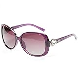 LianSan Rhinestone Oversized Women Girl Sunglasses Uv400 Protection Polarized Lens LSP570 (Purple)