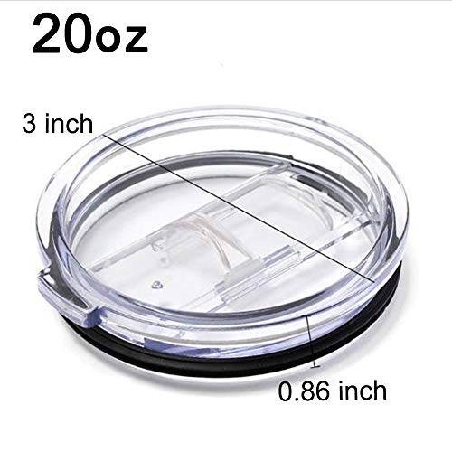 20 oz Tumbler Replacement Lid, Splash Proof & Spill Resistant with Slider Locking Closure, Lid For Yeti Tumbler, Ozark Trails and More Cooler Cup, Fit Open/Close 3 Inch Diameter