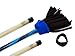 FLASH Pro Flower Stick Set (5 Colours) Silicone Coated Flowerstick & Handsticks! Suprime Quality, Fiberglass Shaft, Silicone Grip, Suede Tassels, Velcro Strap. (UV Blue)