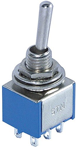 McPower McPower Miniature Rocker Switch 250V/3A 6-Pin 3 Positions On/Off/On