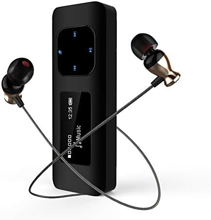 Aniee Music Player / MP3 Player with FM Radio/Voice Recorder, 16GB Metal HiFi Lossless Sound MP3 Player with Clip/Armband / Earphone for Outdoor Sports, Black