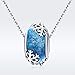 Murano Glass Beads Authentic 925 Sterling Silver Charms Core Faceted Christmas Snowflake Flower Star Glass Charms Bracelet for Women Pandora Bracelet (Blue Snowflakes Charm)