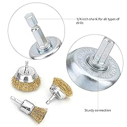 Amazon Basics 5-Piece Wire Brush Set with 1/4-Inch