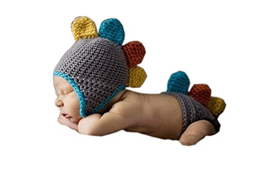 Pinbo Baby Photography Prop Crochet Knitted Animal Dragon Hat Diaper