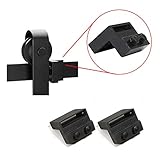 ZEKOO Black Steel Stopper Limit Device for Sliding Barn Door Hardware Track Roller Stop Kit Accessories