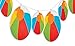 Fun Express Beach Ball Hanging Garland (7 feet Long) Birthday and Pool Party Decor - Multi Color