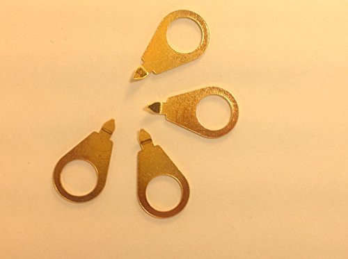 4 Pack Gold Finish Guitar Pot Pointer Washers 30 Degree US Spec 3/8 inch Bushing