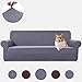 TASTELIFE Sofa Slipcovers Couch Cover 1-Piece Stretch Jacquard 3 Cushions Shield 3 Seat Slipcovers for Sofas Furniture Protector Gray Sofa Size