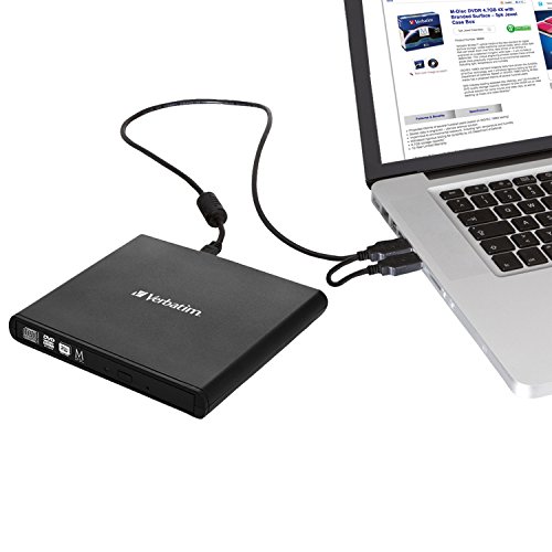Verbatim-External-CD-DVD-Writer-Compact-Slimline-USB-Powered--Mac-PC-Compatible-Black