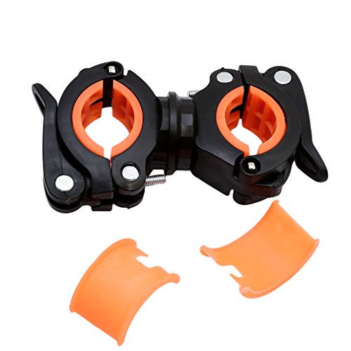OrliverHL Universal 360-degree Rotating Bike Bicycle Flashlight Holder Bicycle Mounting Bracket Flashlight Holder Torch Clip ,1#