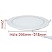 Brillhood 18W 8-inch Ultra-thin Round LED Recessed Ceiling Panel Down Light Lamp with Driver, 1440lm, 110W Incandescent Equivalent, 6000K (Cool White), Home, Office, Commercial Lighting, 10-Pack