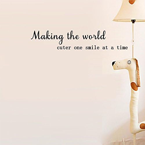 Making the world cuter one smile at a time Wall Sticker Decal Decor Quote Mural Scripture Christian Verse