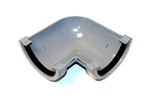 Marshall Tufflex Round Gutter 112mm 90 Degree Angle RWA1 Black, White, Grey, Brown (Grey)