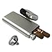 JUJOR Cigar Tube with Flask 2 oz. Stainless Steel and Funnel Set (Grey)