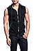 Lightweight Sleeveless Contrast Hoodie TH890 - BLACK/CHARCOAL - Large - A1H