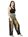 Orient Trail Smocked Waist with Elastic Cuffs Scrunched Bottom Tribal Elephant Harem Pants US Size 0-22