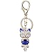 Pro Acme Luxury Rhinestone Metal Cat Keychain Crystal Bag Charm (Blue)