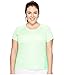Nike Womens Plus Miler Colorblock Short Sleeves Pullover Top Green 1X