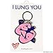 I Heart Guts - I Lung You Keychain - Lung Surgery Recovery Gift, Respiratory Health Support, COPD & Asthma Awareness, Cute Encouragement Keychain