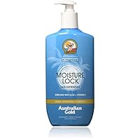 Australian Gold Moisture Lock Tan Extender Moisturizer Lotion, Enriched with Aloe & Vitamin E, 16 Ounce