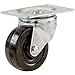Shepherd Hardware 9489 1-1/2-Inch Rubber Swivel Plate Caster, 40-lb Load Capacity