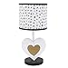 NoJo NoJo - XOXO - Lamp & Shade, Black, White, Gold