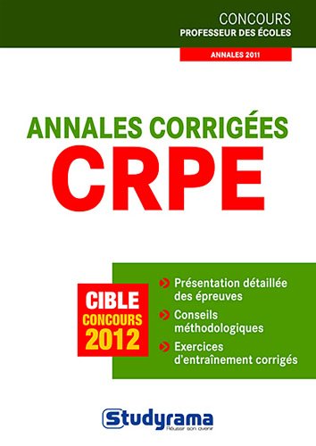 CRPE annales corrigées