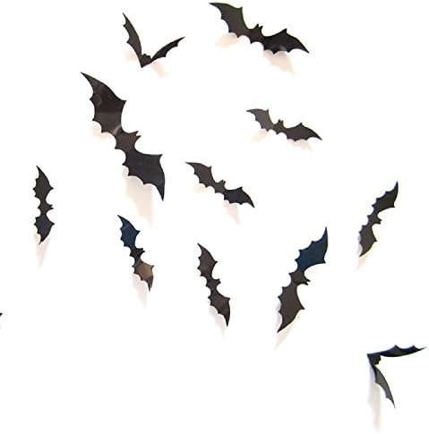 DaGou Mixed of 24PCS 3D Bat Halloween Wall Stickers Decor Art Decorations¡­ (bat)