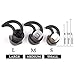 Replacement Silicone Earbuds Ear Buds Tips Eargel Isolation Double Flange for Bose QuietControl 30 QC20 QC20i QC30 Soundsport SIE2 SIE2i IE2 IE3 Wireless Headphones Earphones 3 Pairs S M L (Black)