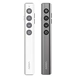 KAXMOON Powerpoint Presentation Clicker, VSON35 Wireless Presenter Pointer, RF 2.4GHz PPT Slide Advancer, USB Remote Control Flip Pen for Windows Android Linux Mac OS (N35 | Space Gray)