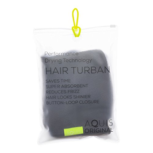 AQUIS Hair Wrap, WaterWicking Microfiber Towel, Dries Hair 50 Faster