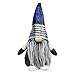 Ruipunuosi Tied Beard Gnome Handmade Swedish Christmas Santa Tomte Plush Doll Holiday Figurines Toy Xmas Home Ornaments Table Decoration Blue/Red