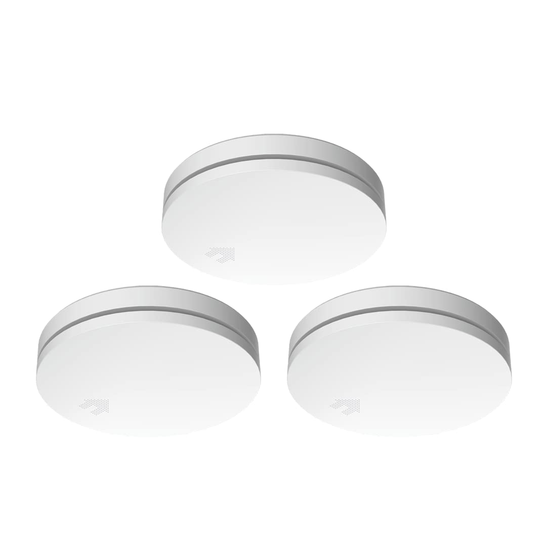 3-Pack ELRO FS4610 | 3-Piece Smoke Detector Set | Thinnest Smoke Detector in the World| 10-Year Battery | Compliant with European Standard EN14604 | White | Set of 3