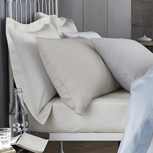 Plain Dyed Cotton Percale Neutral 200TC Oxford Pillowcase 50 x 80 cm