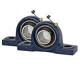 Jeremywell 2 Pieces UCP205-16, 1 Inch Pillow Block Bearing, Solid Base, Self-Alignment, Brand New