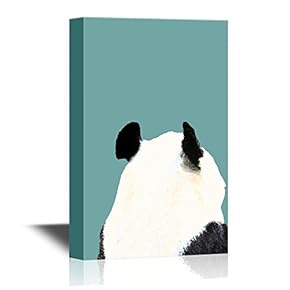 Canvas Wall Art - Back of a Panda - Gallery Wrap Modern Home Art | Ready to Hang - 12x18 inches