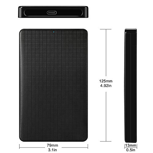 Neeyer USB C Hard Drive Enclosure USB 3.1 Type C to SATA External Hard Drive Disk Case Adapter Housing for 9.5mm 7mm 2.5 Inch SATA I II III, PS4, HDD, SSD, 6Gbps Fast Speed UASP Tool Free ... - Thumbnail 5