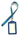 YTYKINOY 10 Pieces Vertical Style Faux Leather Business Id Credit Card Badge Holder Clear Pouch Case with Long Neck Strap Band Lanyard (33.5 Inch Full Round Length) (10 Color)