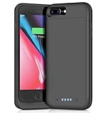 Battery Case for iPhone 7 Plus 8 Plus, Xooparc 7000mAh Protective Portable Charging Case Rechargeable Extended Battery Pack for Apple iPhone 7 Plus & 8 Plus (5.5') Backup Power Bank Cover (Black)